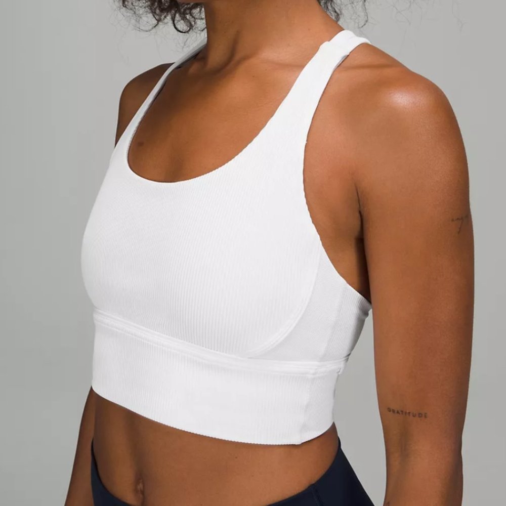 Lululemon ENERGY LONGLINE BRA RIBBED LUXTREME *MEDIUM SUPPORT, B–D CUPS